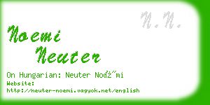 noemi neuter business card